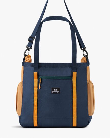 BOLSA TOTE GALAPAGOS ALL IN DAILY MARINHO E CARAMELO