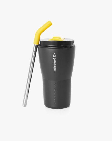 COPO TUMBLER GALAPAGOS HURRICANE PRETO E AMARELO 413ML