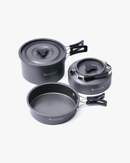 Conjunto de Panelas Camping com Chaleira 6 peças Ultraleve Hawapi