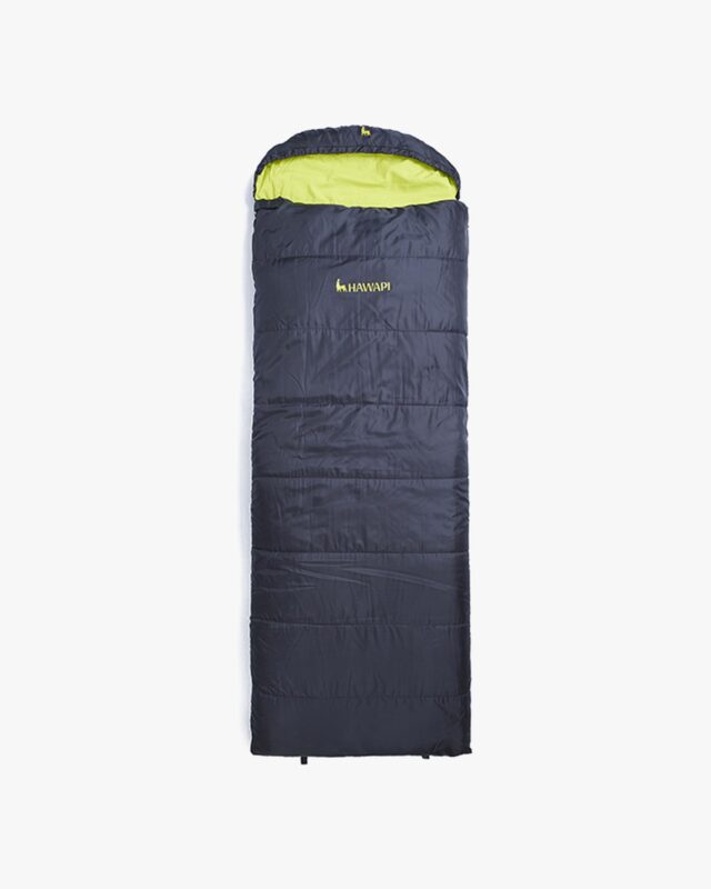 Saco de Dormir Allpa Preto e Verde Limão Hawapi