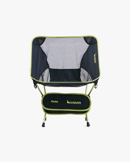 Cadeira Moon Chair Alumínio Picchu Ultraleve Preto e Verde Limão Hawapi