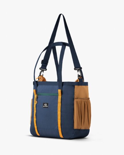 BOLSA TOTE GALAPAGOS ALL IN DAILY MARINHO E CARAMELO