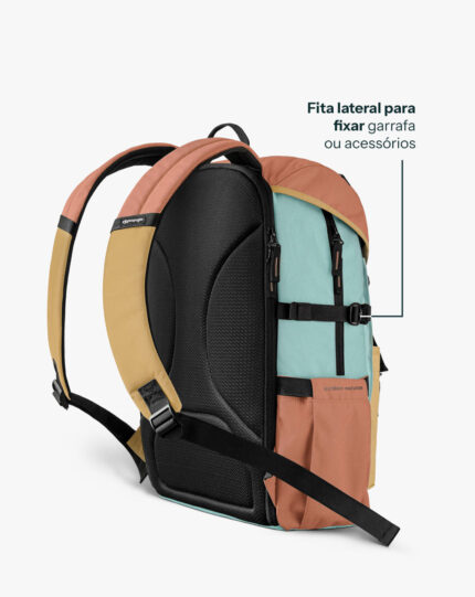 MOCHILA PELICAN 2.0 GALAPAGOS 30L SALMÃO, MOSTARDA E TURQUESA