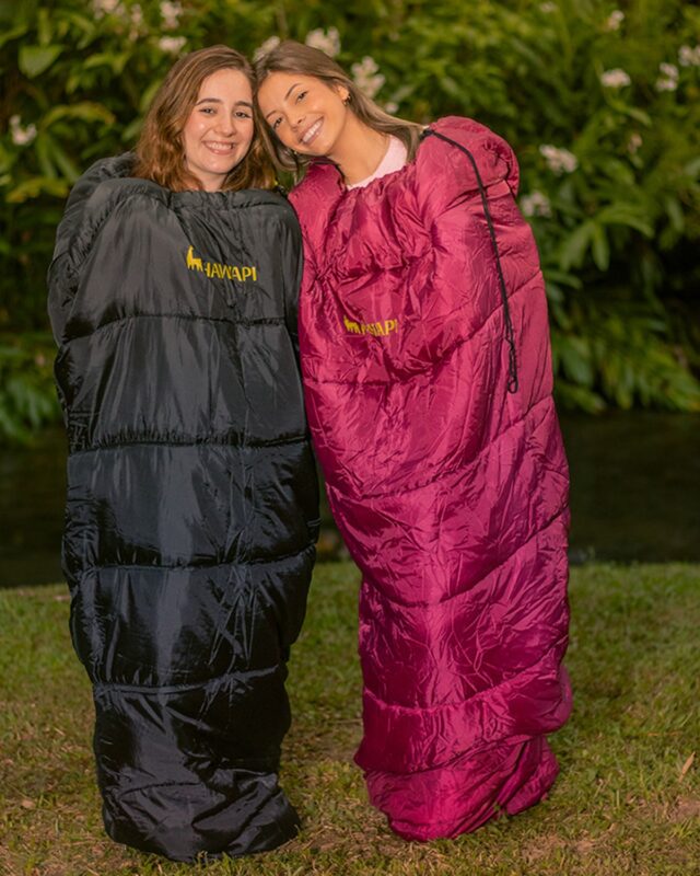 Saco de Dormir Allpa Preto e Verde Limão Hawapi